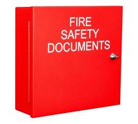 Small Document Box, STI-EM1212FSD - Safety Technology International, Square Small Metal Document Box, Red, 12 inches x 12 inches x 4 inches