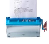 Small Document Shredder | Compact Manual Handcrank Document Cutter - Personal Document Shredder - for Home, Office, School, University, Residence, Apartment Protection