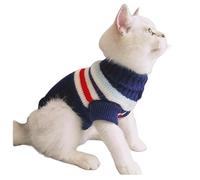 Small Dog and Cat Jumper, Stylish Chihuahua Clothes, Knitted Puppy Pullover Vest Sweater for Autumn and Winter, Soft Turtleneck Pet Apparel for Kitten, Teacup Poodles, Chihuahuas, S