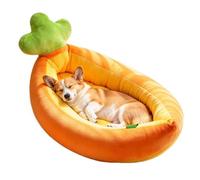 Small Dog Bed Carrot Washable Calming Soft Funny Comfortable Room Decor | Dog Bed Cat Sleeping Pad for Puppy Kitten Bunny Home Bedroom Living Room Balcony Apartment Patio Porch