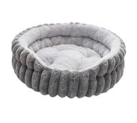 Small Dog Bed - Raised Rim Joint Support, Donut Round Shape Padded, 50cm Diameter,770g Filling, Thick PP Cotton Polyester Fibre, For Living Room And Car Boot Travel