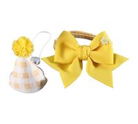 Small Dog Birthday Hat - Holiday Headwear Cute Headband Cat Hats | Pet Headwear Bow Tie, Plaid Birthday Hats Dog Hat Adjustable for Small Medium Dogs Cats