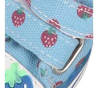 Small Dog Canvas Shoes, Breathable Puppy Boots with Non - Slip Sole, Cute Strawberry Design, Hook - and - Loop Closure, for Bichon Frise, Teddy Bear Dogs, and Small Pets (Number 2(13 X 2.9 X 1.5cm /