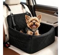 Small Dog Car Seat, Memory Foam Dog Booster Seats with Thick Cushion, Plush & Cosy Pet Car Booster Seat for Small Dogs & Cats Under 35lbs with Storage Pockets,2 Safety Belts