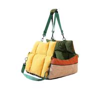 Small Dog Car Seat - Soft Portable 2-in-1 Pet Cushion with Pockets And Seatbelt | Small Dog Carrier,for Travel SUV Back Front Road Trip Daily Commute Puppy Indoor Golf Cart Outing Shopping Public