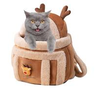 Small Dog Carrier Backpack | Elk Design Pet Backpack Carrier - Dog Front, Breathable Pet Carry Bag for Puppies and Cats