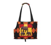 Small Dog Carrier Bag African Elephant Patchwork Printed Compatible Small Cat And Dog Portable Shoulder Bag,Small Pet Puppy Travel Purse