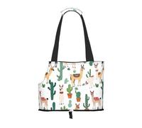 Small Dog Carrier Bag Alpaca Llama Printed Compatible Small Cat And Dog Portable Shoulder Bag,Small Pet Puppy Travel Purse