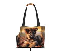 Small Dog Carrier Bag Cute German Shepherd Puppy Printed Compatible Small Cat And Dog Portable Shoulder Bag,Small Pet Puppy Travel Purse