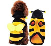 Small Dog Cat Bumble Bee Outfits Halloween Costume Jumpsuit Fancy Dress Pet Clothes Yellow