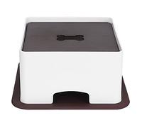 Small Dog Cat Feeding Table, Adjustable Plastic with Non Slip Pad Plastic Material Prevents Moving, Water Washable Table Easy to Clean, Lightweight Design for Small (Large