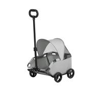 Small Dog Cat Stroller Folding Travel - Small Puppy Pet Stroller with Safety Rope, 4 Wheel Dog Carriage with Adjustable Canopy, Lightweight Outdoor Puppy Kitten Carrier for Park Beach Shopping Mall