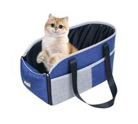 Small Dog Center Console Seat - Small Pet Seat, Auto Carrier | Console Travel Crate For Puppies, Use In Front Seat Car Rides And Road Trips With Zipper Closure And Removable Washable Pad,46x25x23