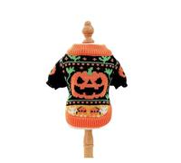 Small dog Christmas acrylic knit sweater jacquard pattern, Teddy Bichon Frise home and outdoor warm clothing(W4,M 7-8jin)