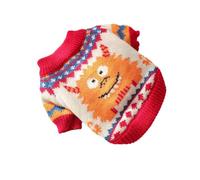 Small dog Christmas acrylic knit sweater jacquard pattern, Teddy Bichon Frise home and outdoor warm clothing(W6,XL 14-18jin)