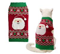 Small Dog Christmas Jumper, Snowman Sweaters Pet, Pet Christmas Knitted For Small Medium Large Dogs, Knitwear Winter Warm Puppy Cat Xmas Clothes Costume (Snowman, XS)