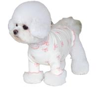 Small Dog Clothes, Cute Dog Shirt with Bow Pattern Spring Summer Soft Breathable Outfit for Chihuahua Shih Tzu Yorkshire Puppy Cats