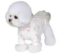 Small Dog Clothes, Cute Dog Shirt with Bow Pattern Spring Summer Soft Breathable Outfit for Chihuahua Shih Tzu Yorkshire Puppy CatsSmall Clothes