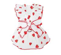 Small Dog Clothes Harness,Floral Dog Clothes Harness,Floral Puppy Princess Skirt | Breathable Bowtie Dress with Drawstring Buckle for Small Dog Cat Girl Puppy