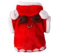 Small Dog Clothes Hoodie Christmas Pet Clothing Christmas Cape Autumn Winter Warm Two Legged Pet Clothing Christmas Pet Change Suit Winter Coat For Dogs Red M