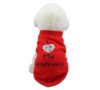 Small Dog Clothes Small Puppy Dogs Shirt I Love My Mom Mommy Dad Daddy Dog T Shirts for Small Dogs