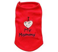 Small Dog Clothes XXS Puppy Dogs Shirt I Love My Mom Mommy Dad Daddy Dog T Shirts for Small Dogs
