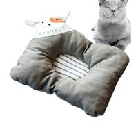 Small Dog Cushion - Soft Neck Support, Puppy Pillow with Square Groove, Calming Pet Litter | Washable Cotton Headrest 10 Inch Blue Pink