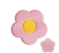 Small Dog, Dogs and Cats Slow Feeders Pad, Licking Mat Enhances Butter Lick Pad Experience, Interactive Pet Toys, Flower Silicone Pad for Stress Relief