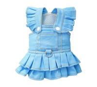 Small Dog Dress | Cute Dog Clothes,Soft Lining Stylish Cowboy Overall Dress for Cats Puppies, Decorative Kitten Costumes