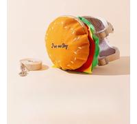 Small Dog Escape-Proof Harness with Backpack, Adjustable Chest Straps and Leash Set, for Dogs Under 33 lbs, General for cats and dogs,Hamburgers, takeout boxes, etc. (L, Hamburger)