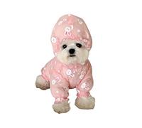 Small Dog Four-legged Clothes Anti Mosquito Summer Thin Pet Mesh Jumpsuit with Cute Bunny Print with Hood Puppy Cover Outfit for Small Puppy (M)