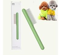 Small Dog Grooming Brush,Puppy Hair Brush for Shedding Tangles Pet Hair Removal Comb Stainless Steel Teeth Flea Comb - Perfect for Shih Tzus,Yorkies,Maltipoos,Maltese,Small Breeds (Long & short teeth)