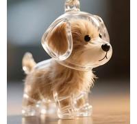 Small Dog Hair Collector Keychain, 10Pcs Fur Keepsake Pendant Charm, Memorial Dog Hair Holder Storage Box Key Chain Gifts A*10