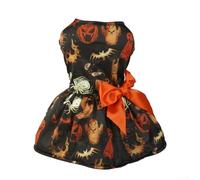 Small Dog Halloween Costume with Comfortable Polyester Material, Pullover Style, and Classic Halloween Patterns for Party Use (XL)