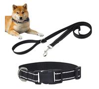 Small Dog Harness and Set. Dog Collar with Quick Release Buckle. Adjustable Soft Padded Breathable, Reflective Strips Dog Leashes Set | Quick Release Buckle Pet Harness Leader, Breathable Outd