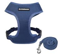 Small Dog Harness,Harness for Small Dogs UK,Free Lead Included,No Pull Basic Y Shaped Easy Walk Step in Adjustable Soft Running,for Chihuahua Labrador Puppy (Blue, XL)
