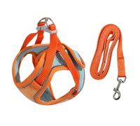 Small Dog Harness, Reflective Cat Vest Harness, Adjustable Pet Leashes Set With Strips Comfortable Puppy Vest For Walking Indoor Outdoor Activities Lightweight Kitten Walking Gear Pink Blue