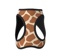 Small Dog Harness with Leash, Cartoon Texture Giraffe Dog Harness