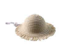 Small Dog Hat Straw Adjustable Clothes
