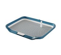 Small Dog Pad Holder, Potty Trainer Puppy Pee Pad with Center Post and Removable Mesh, Indoor Dog Potty for Potty Training Lazy Days(Dark blue)
