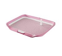Small Dog Pad Holder, Potty Trainer Puppy Pee Pad with Center Post and Removable Mesh, Indoor Dog Potty for Potty Training Lazy Days(Pink)