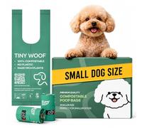 Small Dog Poop Bags 360 Count, Mini Biodegradable Compostable Tie-Handle Bags on Rolls, Extra Thick Leak-Proof for Chihuahua Yorkie Maltese Pomeranian Frenchie Puppies | TINY WOOF