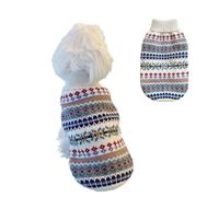 Small Dog Pullover Sweater Cold Weather Cable Knit Turtleneck Thick Warm Pet Sweater for Small Breeds Soft Cozy Winter Cat Dog Apparel Flower X-Small