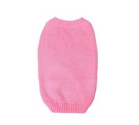 Small Dog Pullover Sweater, Pet Cold Weather Knitwear with Button, Classic Knitted Turtleneck Thick Warm Clothes for Dogs Cats(Pink,M)