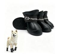 Small Dog rain Boots, Black, Large | puppy rain boots add a bright, playful finish to rainy-day walks, with a wide opening and hook-and-loop strap for simpler paw