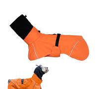 Small Dog Raincoat - Double Collar - Rain Protection Waterproof - Comfortable Reflective Jacket for Walks and Outdoor Activities