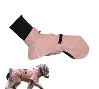 Small Dog Raincoat,Double Collar Waterproof Dog Raincoat - Reflective Lightweight Jacket Clothes Adjustable Pet Poncho for Storm, Winter & Walking
