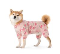 Small Dog Recovery Suit,Dog 4-Legged Onesie Pajamas Cute Anti-Lick Anti-Hair Pet Jumpsuit Dogs After Surgery Wound Protective Long Sleeve Clothing_8XL(Pink)