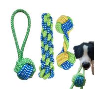 Small Dog Rope Toy, 3 Pack Puppy Tug of War Rope, Pup Grinding Accessories, Bite-Resistant Chew Training, Teeth Cleaning Design, Fun Play for Indoor and Outdoor