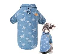 Small Dog Shirt - Denim Shirts for Small Dogs,Cute Dog Clothes, Comfortable Dog Apparel, Soft Puppy Clothes for Pomeranian, Dogs, Travel